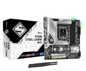Pagrindinė plokštė ASROCK Intel B760 Express LGA1700 Micro-ATX Atmintis DDR5 Atminties lizdai 4 1xP…