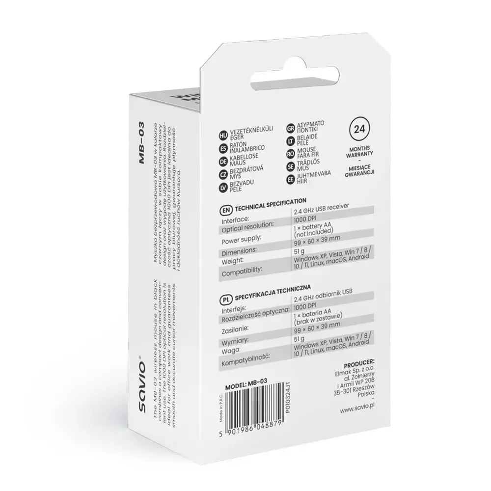 SAVIO MB-03 Wireless Mouse