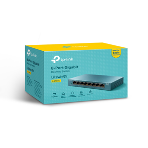 "TP-Link" 8 prievadų 10/100/1000Mbps stalinio kompiuterio tinklo komutatorius, nevaldomas, Gigabit Ethernet (10/100/1000)