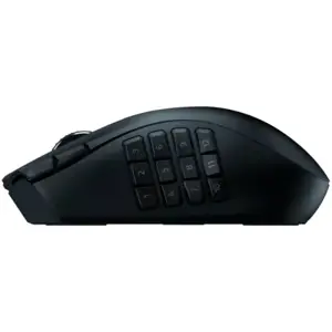 "Razer Naga V2 HyperSpeed" žaidimų pelė, 2,4 GHz, "Bluetooth", belaidė, juoda