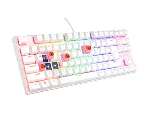 Genesis | THOR 303 | Mechanical Gaming Keyboard | Wired | US | Outemu Peach Silent | White