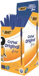Bic Tušinukas Cristal Fine 0.8 mm, mėlynas, pakuotėje 50 vnt 134478