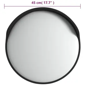 Sferinis lauko/kelio veidrodis, juodas, 45cm, polikarbonatas