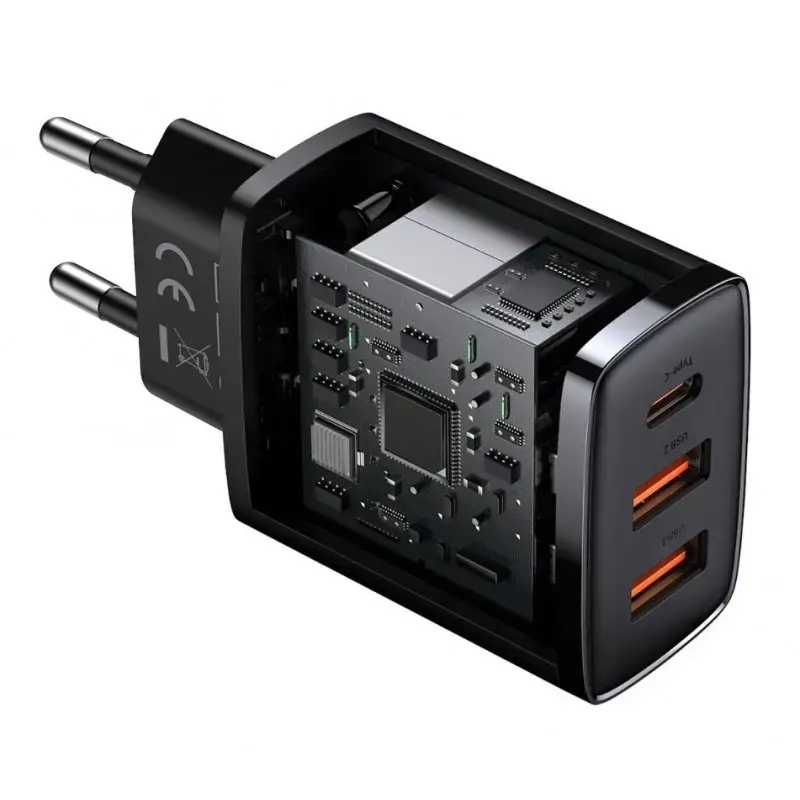 MOBILUSIS SIENINIS ĮKROVIKLIS 30W/JUODAS CCXJ-E01 BASEUS