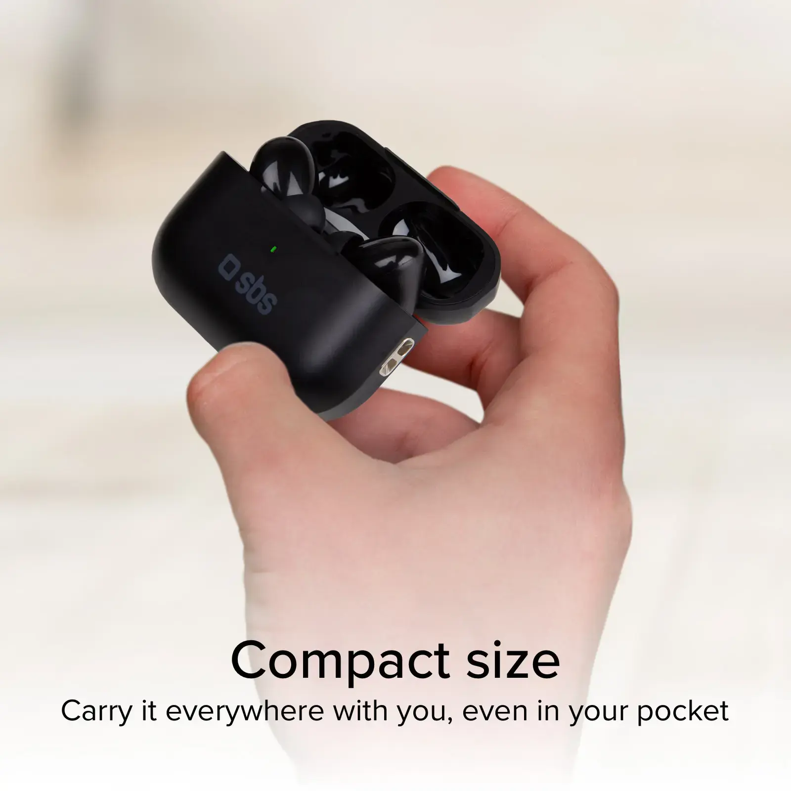 SBS wireless earbuds Air Kab Max TWS, black
