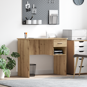 Stalas su Saugojimu Amatininko Ąžuolas 90x49.5x75 cm Perdirbta Mediena