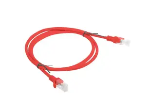 "Lanberg" UTP sujungimo kabelis PCU5-10CC-0100-R (RJ45 - RJ45 ; 1 m; UTP; cat 5e; raudona spalva).