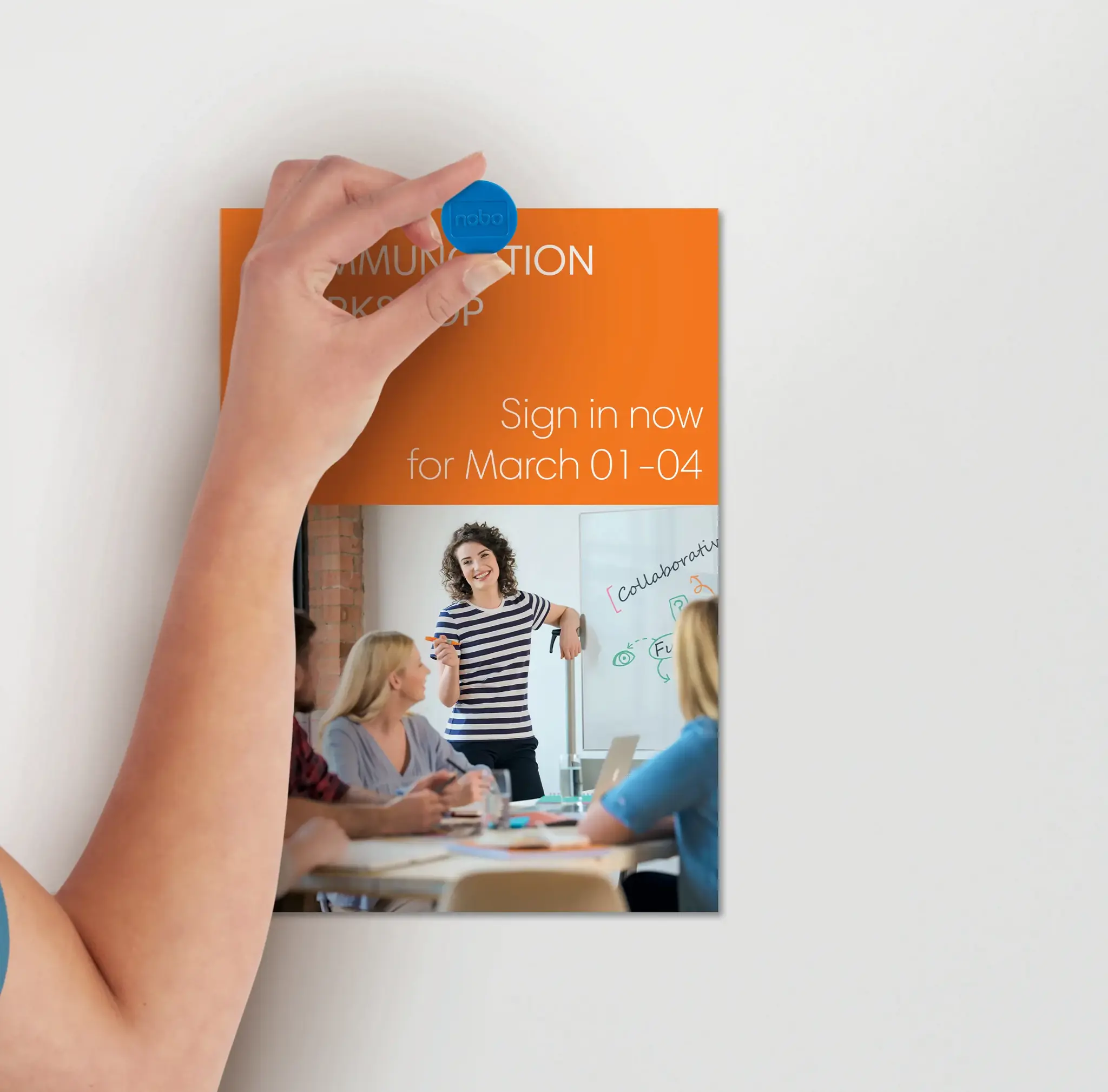 Magnetai Nobo, 20 mm, 8 vnt., mėlyna sp.