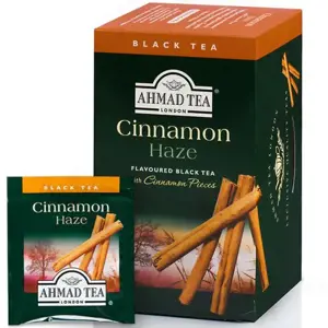 Juodoji arbata AHMAD  CINNAMON TEA 20 vokelių su siūlu po 2 g