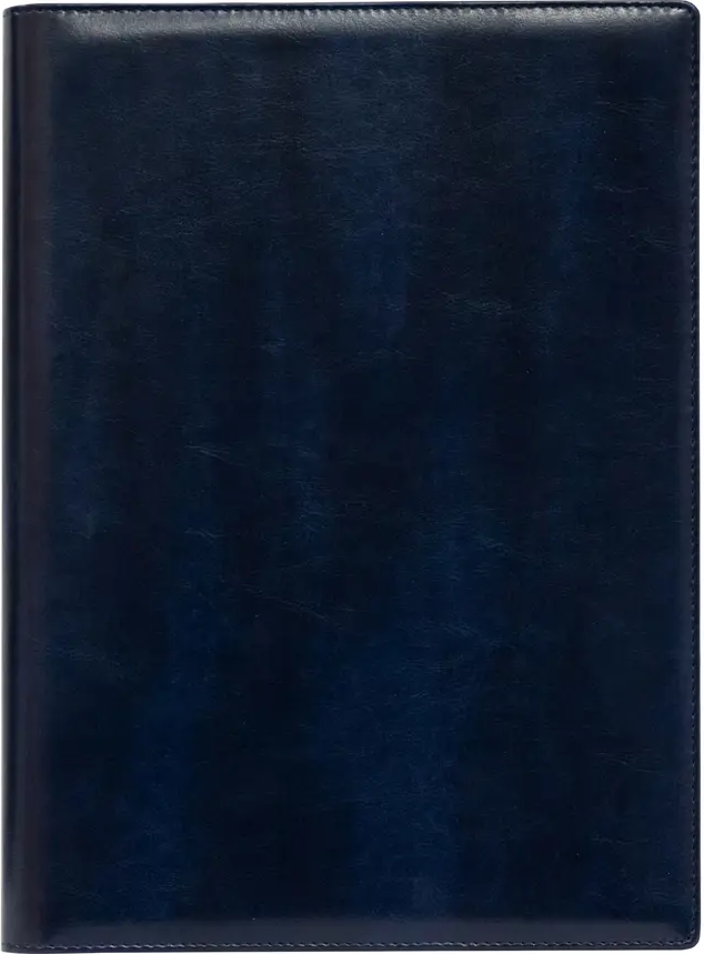 Kalendorius SENATOR DAY Spirex 2026, A4, PU, tamsiai mėlyna