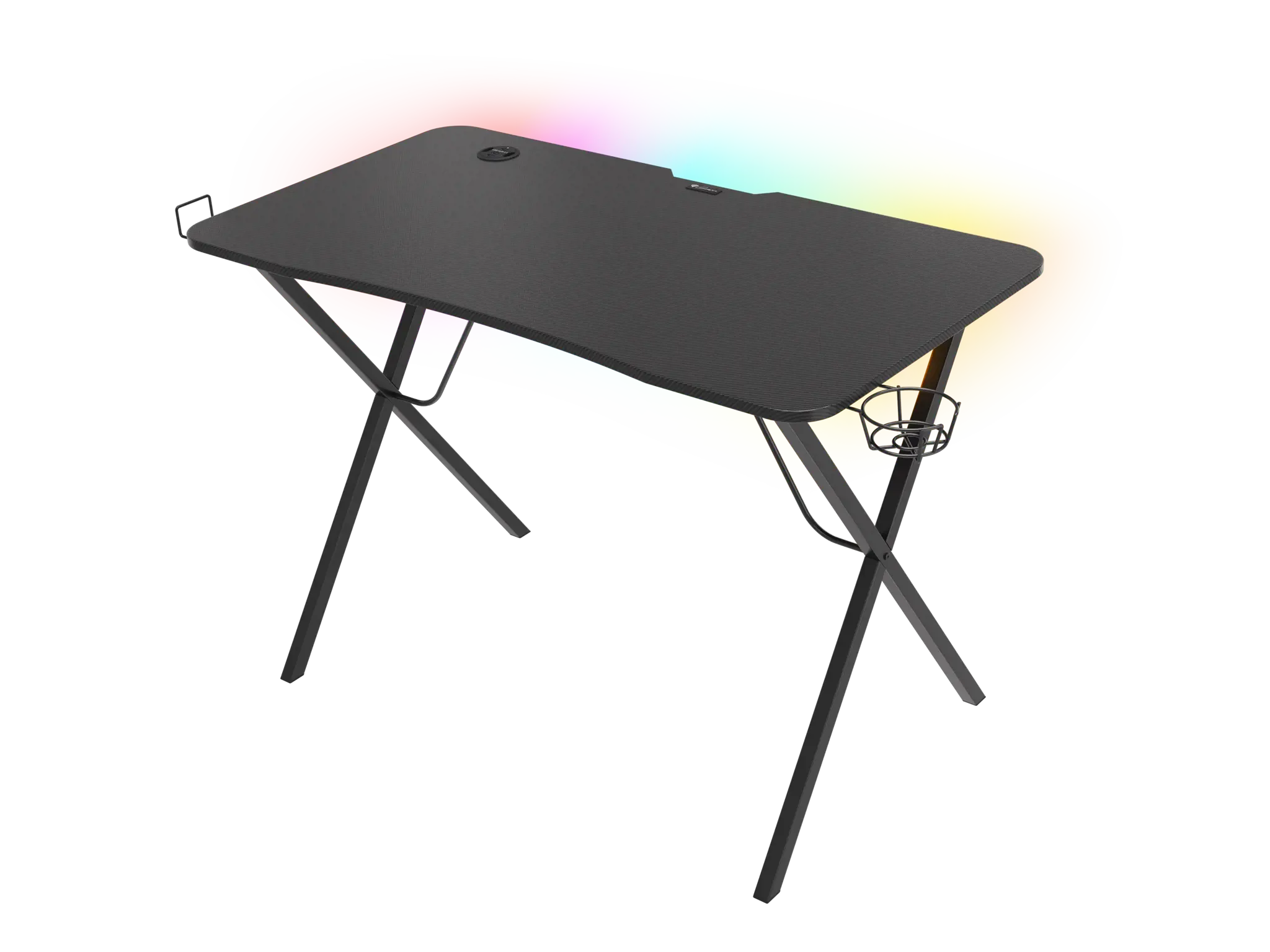 Žaidimų stalas Natec Genesis Holm 200 RGB, Juoda