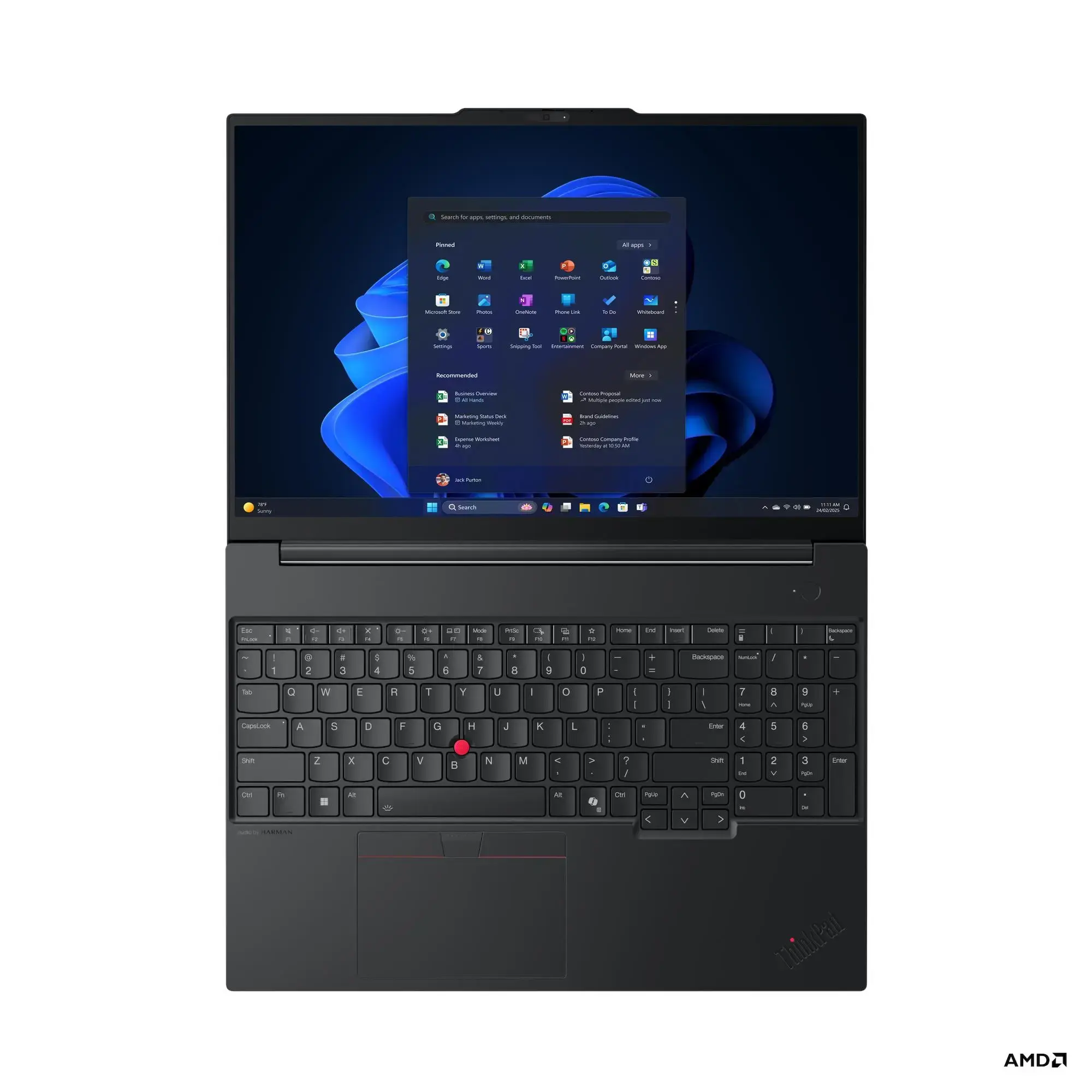 Nešiojamas kompiuteris Lenovo ThinkPad E16 G3 AMD, AMD Ryzen 5 230 (Max. 4.90GHz, 16M, 6C), 512 GB, 16 Coliai, Windows 11 Pro