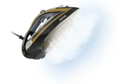 "Tefal FV9865E0", sausas ir garų lygintuvas, "Durilium Autoclean" padas, 250 g/min, juodas, auksinis, 60 g/min, 0,35 l