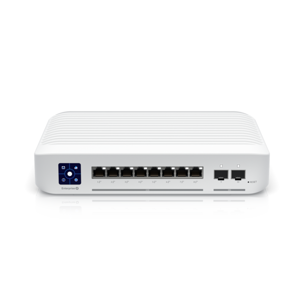 UBIQUITI USW-ENTERPRISE-8-POE UNIFI SWITCH 8x 2.5GB/S RJ45 POE+ 2x 10GB/S SFP+ TOUCHSCREEN IŠ VISO 120W