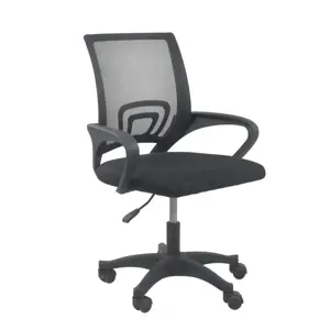 Topeshop FOTEL MORIS CZERŃ biuro/kompiuterio kėdė Paminkštinta sėdynė Tinklelio atlošas