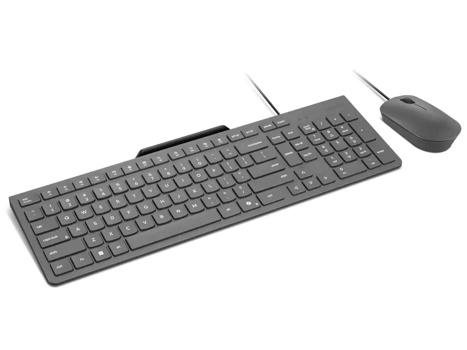 Lenovo 310 USB-A Wired Combo US English | Keyboard and Mouse Set | Wired | Mouse included | US English | Luna Grey