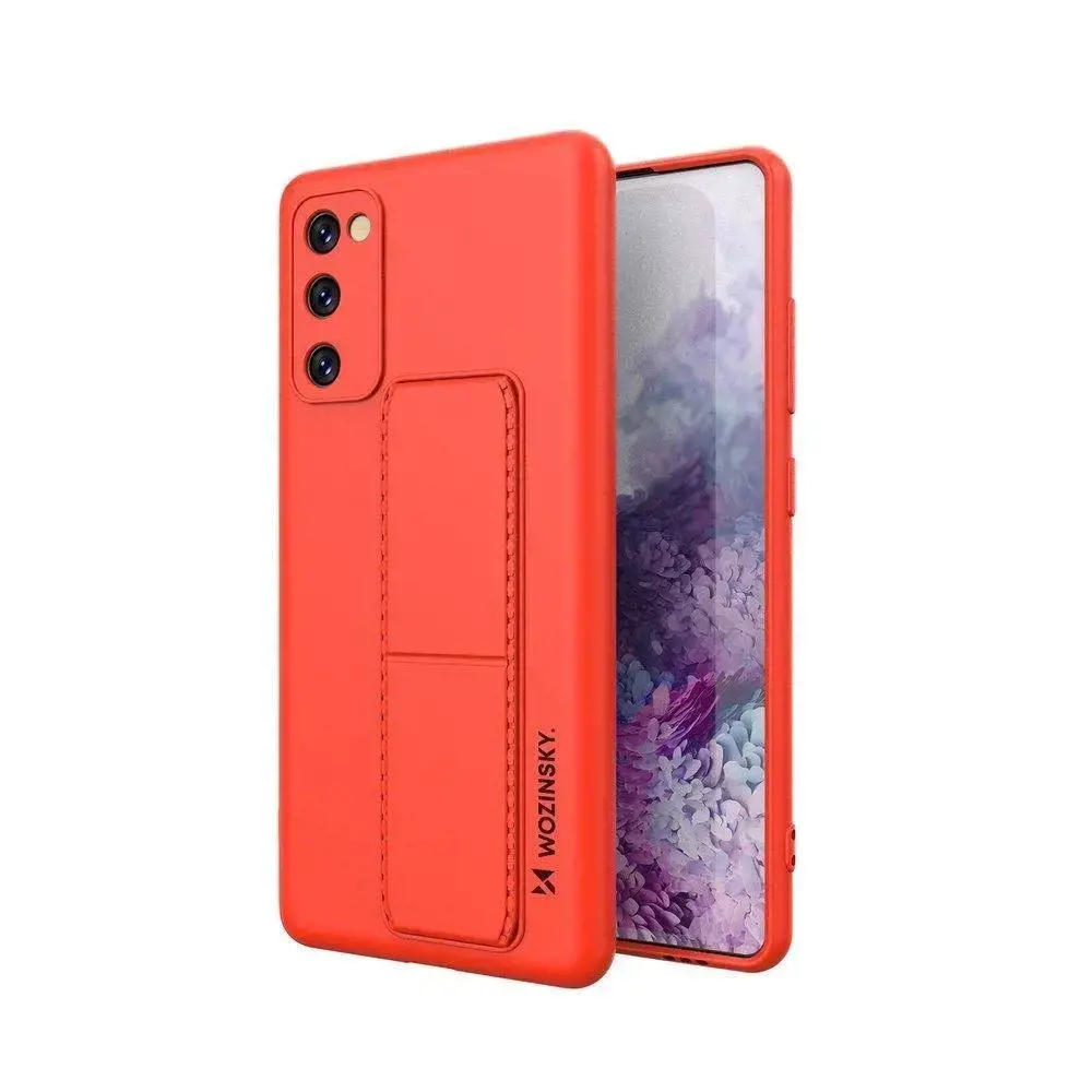 Wozinsky Kickstand Case Silicone Stand Cover for Samsung Galaxy S20 FE 5G Red