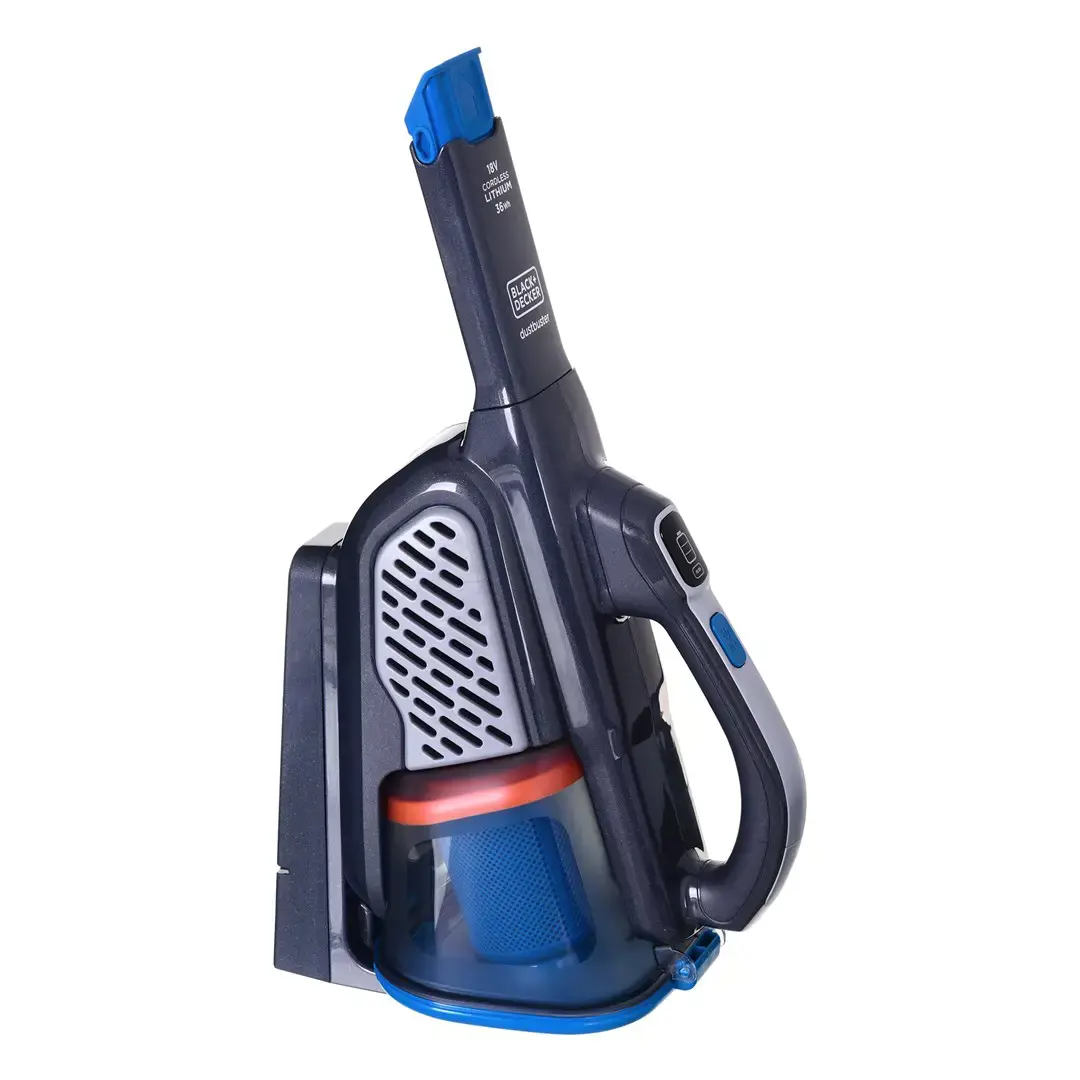 "Black &amp; Decker" BHHV520BF rankinis dulkių siurblys juodas, mėlynas, sidabrinis be maišelio
