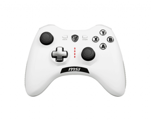 MSI FORCE GC20 V2 WHITE žaidimų valdiklis "Paruoštas kompiuteriui ir "Android", laidinis, reguliuoj…