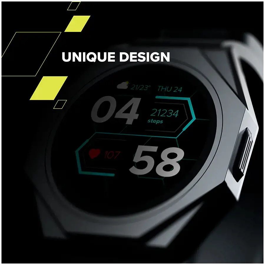 CANYON Otto SW-86, išmanusis laikrodis Realtek 8762DK LCD 1.3'' LTPS 360X360px, G+F 1+gesture 192KB ličio jonų polimero baterija 3.7v 280mAh, sidabrinis aliuminio lydinio korpuso vidurinis rėmas + plastikinis apatinis korpusas + baltas silikoninis dirželis + sidabrinė dirželio sagtis šeimininkas: 45.4*42.4*9.6mm S