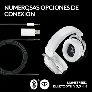 LOGITECH G PRO X2 LIGHTSPEED Wireless Gaming Headset - Blue Mic - WHITE