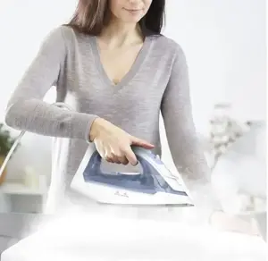 TEFAL Steam Iron | FV2C41E0 Virtuo | Steam Iron | 2000 W | Water tank capacity 240 ml | Continuous steam 27 g/min | Steam boost performance 120 g/min | Blue/White