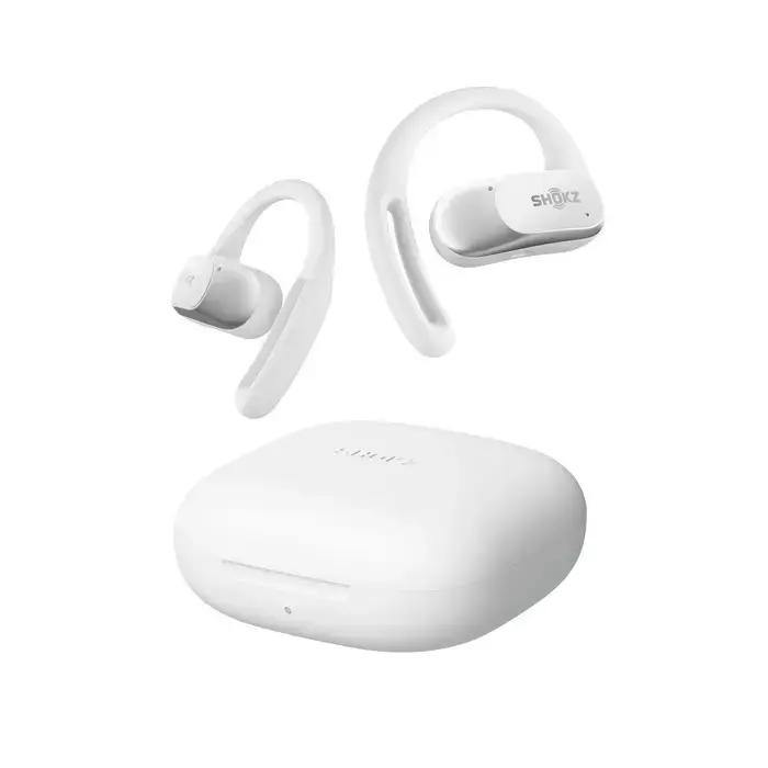 SHOKZ OpenFit Air, weiss, Wireless, Calls/Music/Sport/Everyday, 50 - 16000 Hz, Headset, White