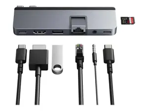 USB šakotuvas "Hyper HD575-GRY-GL