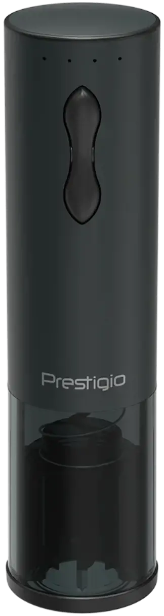 "Bolsena", elektrinis vyno atidarytuvas su "Prestigio" logotipu, aeratorius, vakuuminis konservatorius, juoda spalva