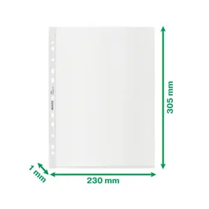 Įmautės Leitz Recycle, A4, 100mic, 25vnt.,  matinės sp.