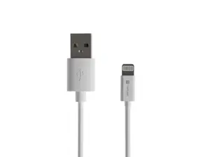 LIGHTNING(M)->USB-A(M) CABLE 2M WHITE MFI prat