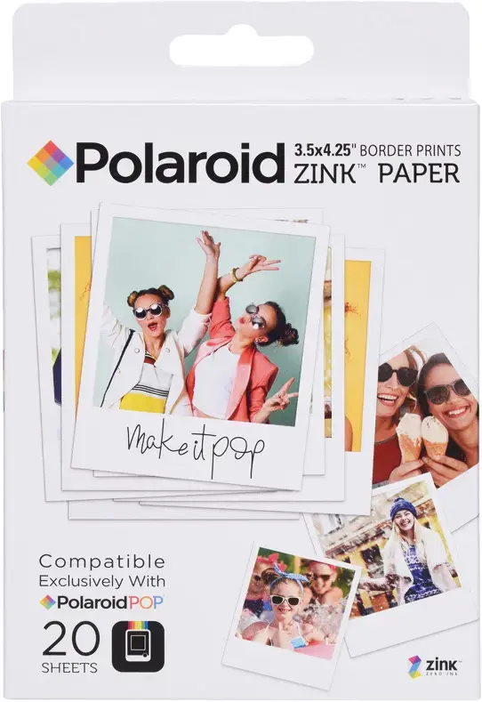Polaroid photo paper Instant Zink 3x4 20pcs