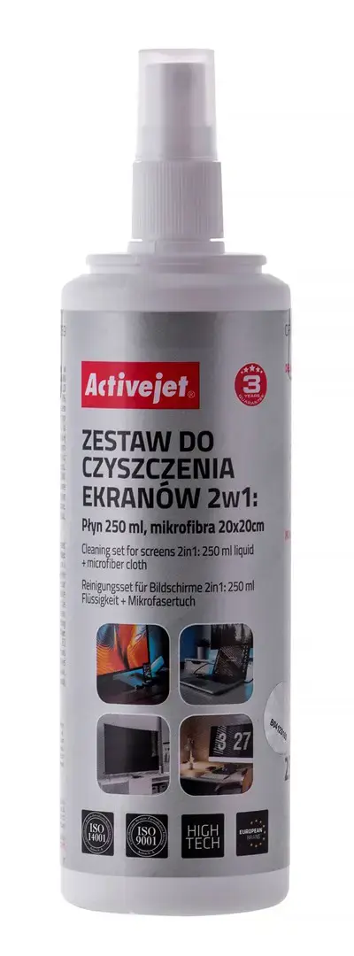 Activejet AOC-269 Ekrano valymo rinkinys 2in1 250 ml/20x20 cm
