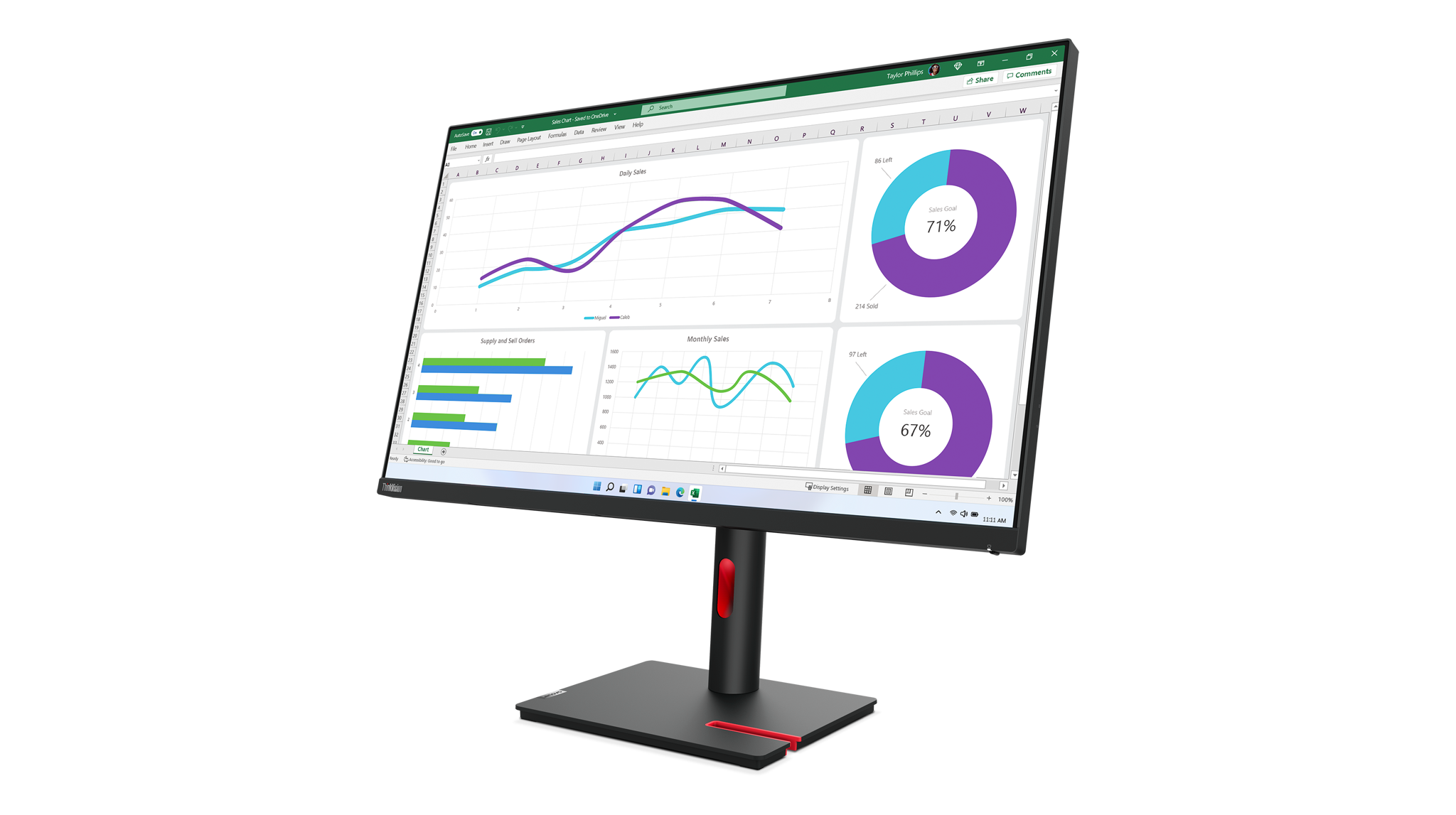 Lenovo ThinkVision T32h-30, 80 cm (31,5"), 2560 x 1440 taškų, Quad HD, LED, 6 ms, juoda