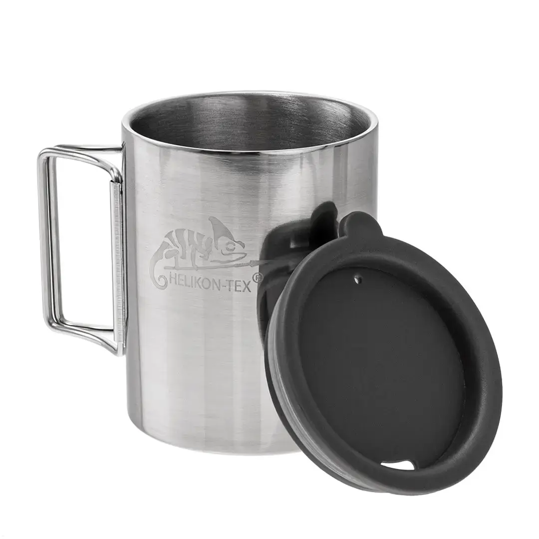 Helikon Thermal mug with lid 250 ml Silver, Black