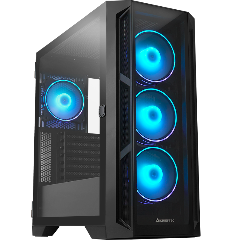 Chieftec APEX GA-01B-TG-OP ATX, Midi Tower, PC, Black, ATX, EATX, ITX, micro ATX, Mini-ITX, SPCC, Gaming