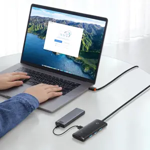 Baseus Lite Series Hub 4in1 USB-C to 4x USB 3.0 + USB-C, 1m (Black)