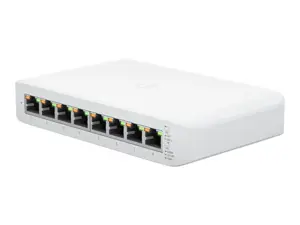 UBIQUITI UniFi Switch Lite 8 Gigabit RJ45 prievadai, įskaitant 4x 802.3at PoE+