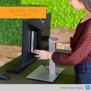 Monitorius HP Mini-in-One 24, 60.5 cm (23.8"), 1920 x 1080 pixels, Full HD, LED, 14 ms, Black