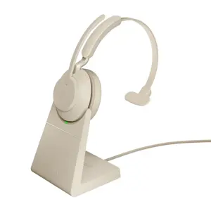 JABRA Evolve2 65 Link380a MS Mono Stand Beige