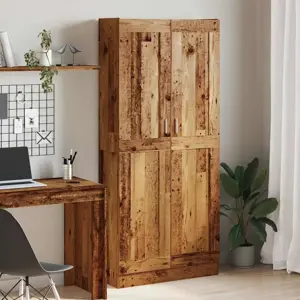 Highboard Old Wood 82,5x30,5x185 cm Engineered Wood
