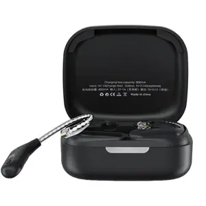 KZ AZ09 black - Replaceable Bluetooth module with ear hook for headphones, black