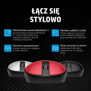Mysz HP 240 Lunar White Bluetooth pelė belaidė 793F9AA