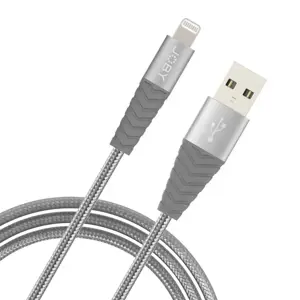 "Joby" laidas "Lightning" - USB 1,2 m, pilkas