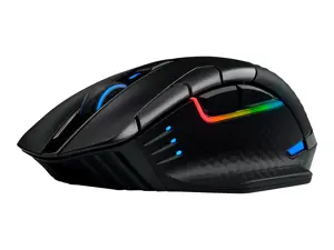 CORSAIR DARK CORE RGB PRO belaidė FPS/MOBA žaidimų pelė su SLIPSTREAM technologija, juodos spalvos, apšviesta RGB LED 18000 DPI, optinė (ES)