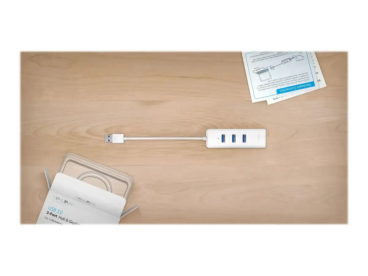 TP-Link UE330, USB 3.2 Gen 1 (3.1 Gen 1) Type-A, RJ-45, USB 3.2 Gen 1 (3.1 Gen 1) Type-A, 1000 Mbps, Balta, USB, Windows 10 Education, Windows 10 Education x64, Windows 10 Enterprise, Windows 10 Enterprise x64,...