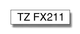 Brother Laminated tape, Black on white, TZe, Black, Thermal transfer, Brother, PT-2100VP, PT-2730, PT-7600, PT-2430PC, PT-2700, PT-9600, PT-9700PC, PT-9800PCN