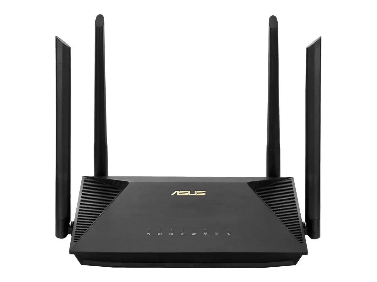 ASUS RT-AX1800U, Wi-Fi 6 (802.11ax), Dual-band (2.4 GHz / 5 GHz), Ethernet LAN, Black, Tabletop router