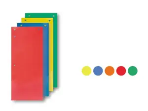 Skirtukai dokumentams SMLT kartoniniai 11x23,5cm  50vnt. mėlyni