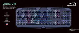 Speedlink keyboard Ludicium RGB Rainbow US (SL-670004-BK-US)